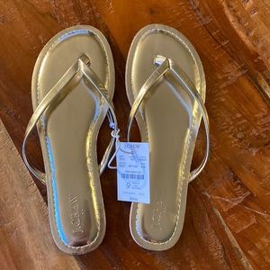 Gold J Crew Sandals NWT